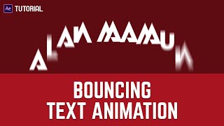 Bounce Text Animation in After Effects Tutorial [upl. by Farleigh]