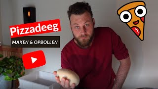 Pizzadeeg maken en opbollen [upl. by Leahcimnaes]