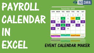 Payroll Calendar using Event Calendar Maker Excel Template [upl. by Aleafar]