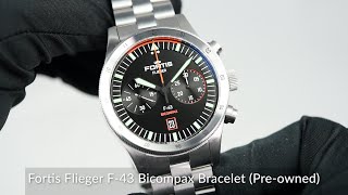 Fortis Flieger F43 Bicompax Bracelet Preowned [upl. by Myrle]