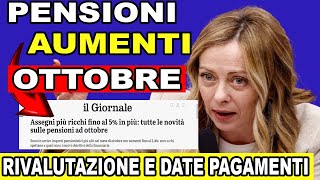 ⚠️ AUMENTI CONFERMATI NUOVI IMPORTI DELLE PENSIONI A OTTOBRE 2024 – NON PERDERE QUESTA OCCASIONE [upl. by Ingraham]