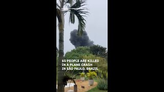 Brazilian plane crashes kills all 61 on board [upl. by Jary]