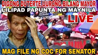 DIGONG UURONG BILANG MAYOR NG DAVAO LILIPAD NG MAYNILA FILE FOR SENATOR [upl. by Neelac]