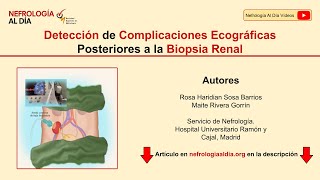 Detección Ecográfica de Complicaciones Posteriores a la Biopsia Renal [upl. by Bendicta512]