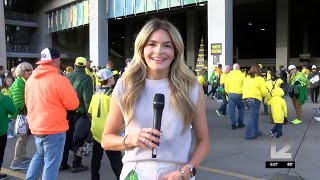 Oregon Footballs first ever Big Ten home opener kicks off at Autzen Stadium [upl. by Neslund508]