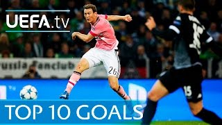 UEFA Champions League 201516  Top ten goals [upl. by Ylrehs]