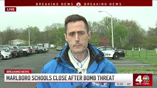 Bomb threat to 3 New Jersey school districts forces closures  New York [upl. by Zaremski314]