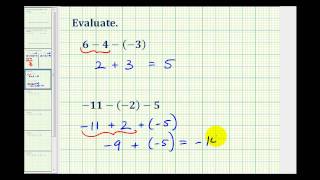 Ex 1 Evaluate Expressions Involving Integer Subtraction [upl. by Luap]