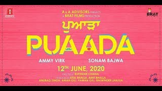 PUAADA  Ammy Virk  Sonam Bajwa  Release Date  Poster  New Punjabi Movie [upl. by Noleta]