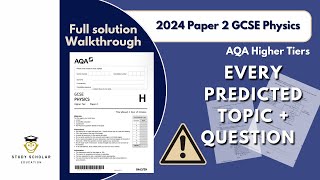 2024 Physics Paper 2 GCSE AQA  Predicted paper walkthrough  Triple  Combined Science Higher [upl. by Cloris]