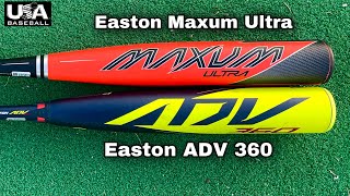 Hottest USA Bats Easton ADV 360 amp Easton MAXUM Ultra USA bat review [upl. by Kiri]