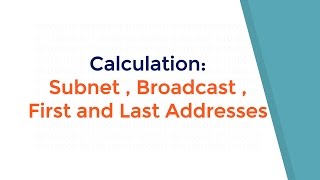 شرح حساب Calculation Subnet  Broadcast  First and Last host Address [upl. by Rehtul]