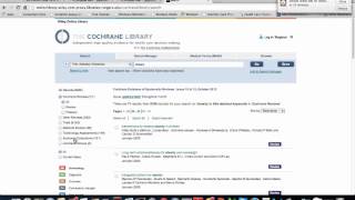 Search Cochrane Library [upl. by Ztirf]