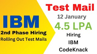 IBM 2nd PHASE Hiring Test  Still OPEN  Apply Now [upl. by Hiroshi]