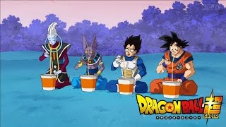 Dragon Ball Super  Whis Beerus Vegeta and Goku eat Ramen [upl. by Lasley]