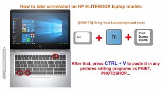 How To Take Screenshot on HP ELITEBOOK Laptop Models TUTORIAL 2020 [upl. by Halley689]