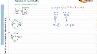 1º ESO Tema 3 Fracciones reducción a común denominador [upl. by Yert311]