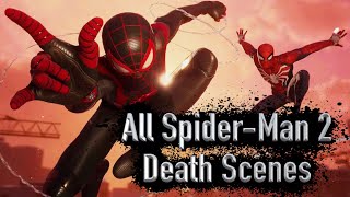 All SpiderMan 2 Death Scenes [upl. by Yasibit]