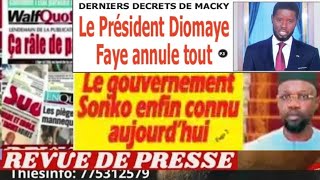 REVUE DE PRESSE AU SENEGAL REVUE DE PRESSE AUJOURDHUI 05 04 2024 [upl. by Elleined754]