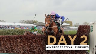 ALL RACE FINISHES FROM LADIES DAY AT THE RANDOX GRAND NATIONAL FESTIVAL [upl. by Rhodie731]