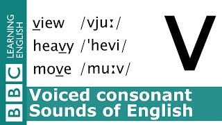 English Pronunciation 👄 Voiced Consonant  v  view heavy and move [upl. by Ecnerol]