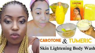 How To Make Carotone amp Tumeric Skin Lightening Body Wash For A Radiant Skin Tone No Side Effects [upl. by Ynor]