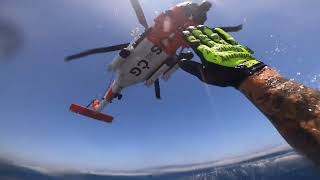 Uscg rescue swimmer training in Haiti rescue rescueswimmer coastguard helicopter haiti [upl. by Crandale]