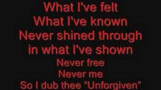 Metallica The Unforgiven Lyrics [upl. by Sheley212]