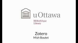 Zotero FR [upl. by Iphigeniah36]