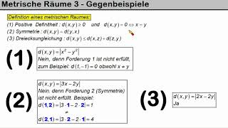 Metrische Räume 3 ►Gegenbeispiele [upl. by Noteek]