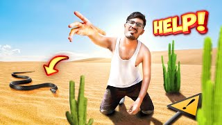 24 Hours in Desert Challenge  हालत ख़राब हो गयी🥵 Will I Survive [upl. by Idur969]