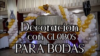 Arco y Torres de Globo para Boda  Decoración con Globos  Trapito Show [upl. by Schatz]