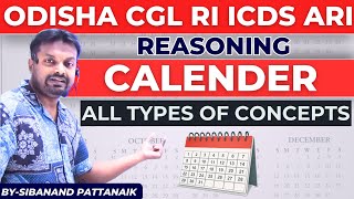 CALENDAR  REASONING  RI ARI AMIN SFS ICDS Supervisor  OSSC CGL  OPSC ASO  OSSC CGL 2024 [upl. by Erdied46]