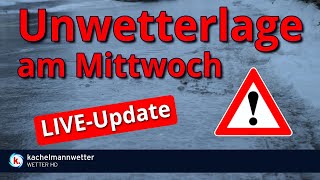 LiveUpdate 1315 Uhr Schnee amp Eisregen mit Luftmassengrenze am Mittwoch [upl. by Dian55]