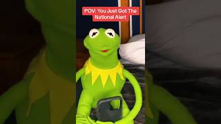 Kermit The Frog Gets The National Alert￼ TIKTOK [upl. by Ettezzil409]