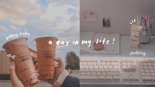 a day in my life 🍰 boba studying plant care productivity collab w ashley park ft TIJN [upl. by Michelsen]