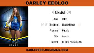 Carley Eecloo  2025 Recruit [upl. by Ahsienar]