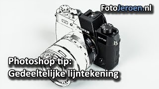 Gedeeltelijk lijntekening Photoshop [upl. by Nojad]