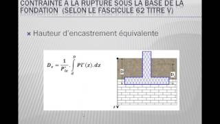 25capacité portante des fondations superficielles Fasc 62 Titre V [upl. by Cull517]