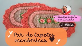 💎 Par de tapetes econômicos❤️ Com sobrinhas produzimos lindezas🥰tapeteeconomico tapetecroche vlog [upl. by Assiralc52]