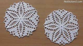 CROCHET doily Tutorial Pattern Crochet Motif How to crochet doily Part 2 [upl. by Htes]