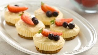 3 Ingredient Little Lemon Cheesecakes [upl. by Nitnert]