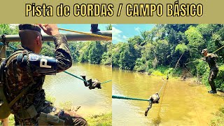 Dicas da Pista de Cordas do Campo Básico nas Forças Armadas RAPEL FALSA BAINA  PONTE DE 3 CORDAS [upl. by Dzoba]