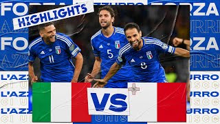 Highlights ItaliaMalta 40  Qualificazioni EURO 2024 [upl. by Aenat]