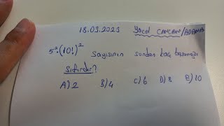 faktöriyel sondan kaç basamağı sıfırdır matematik [upl. by Ingold907]