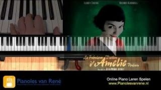 Yann Tiersen  Comptine dun autre été Après La Midi Amelie  piano tutorial Nederlands [upl. by Boynton231]