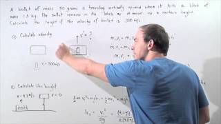 Completely Inelastic Collision Example  1 [upl. by Rochkind]