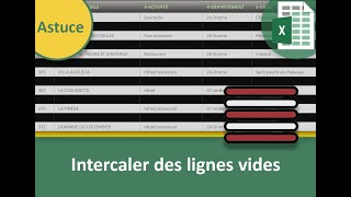 Intercaler automatiquement des lignes vides dans un tableau [upl. by Telimay]