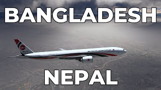 PMDG 777  RNAV approach  Dhaka Bangladesh to Kathmandu Nepal [upl. by Hayotal]