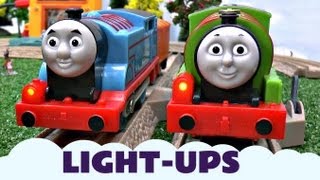 Thomas The Tank Engine amp Percy LightUp Toy Trains [upl. by Hurwit]